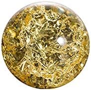 Cristallo Feng Shui Palla Fontana Acqua Bonsai Sfera di Vetro Ghiaccio Crack Palla Casa Giardino Decorazione Ornamenti Cracking Sfera, Yellow, 30mm