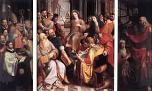 Peinture à l'huile Frans Francken Jésus parmi les docteurs reproduction musée 30x40