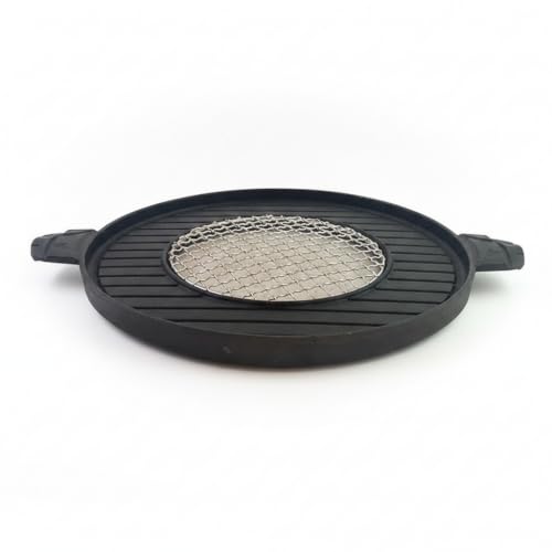SiaBiced Barbacoa Carbón Portátil Mesa Acero Inoxidable para Cocina y Exrior, Estilo moderno y minimalista; Plato de parrilla con rejilla