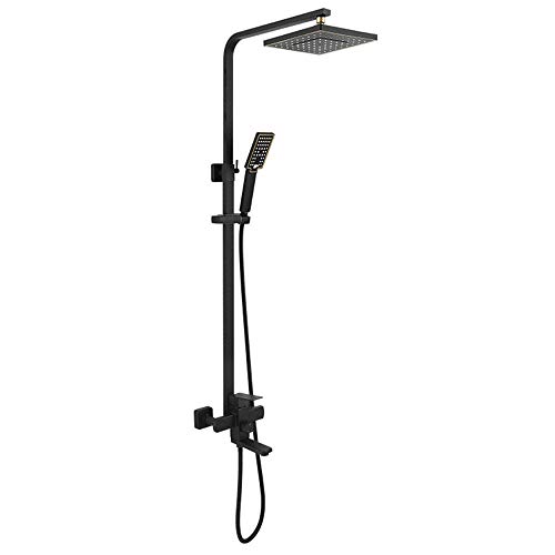 Ensembles muraux de luxe noirs LUNEZY avec douche cascade premium - 2