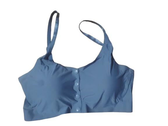OK INTERPRISES Women's Seamless Button-Front Sports Bra, Adjustable Straps Free Size (32 to 38) Purple-picture-34