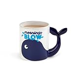 BigMouth Inc. Original Mornings Blow Whale Mug, Coffee Mug, Ceramic Mug, Funny Novelty Gift, 20 oz.