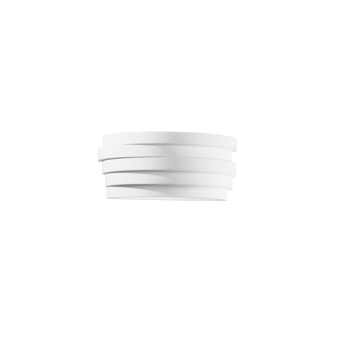 Intec Applique FLOW in gesso verniciabile con diffusore in vetro satinato 29 cm.