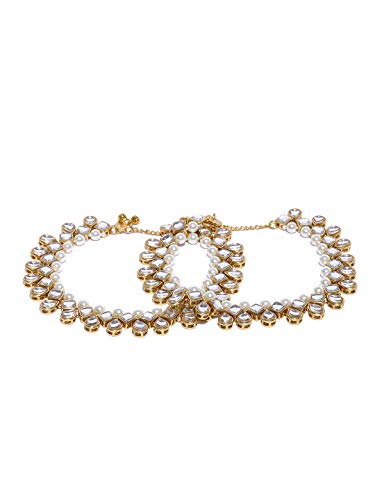 Zaveri Pearls Anklet for Women (Golden) (ZPFK9157) (B0819JP3DG) Amazon Price History, Amazon Price Tracker