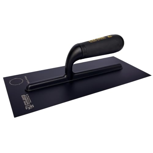 Co.Me Eclipse Finishing Trowel I Black INOX Stainless Steel Blade, Professional Drywall, Microcement, Stucco & Venetian Plaster Trowel I Made in Italy