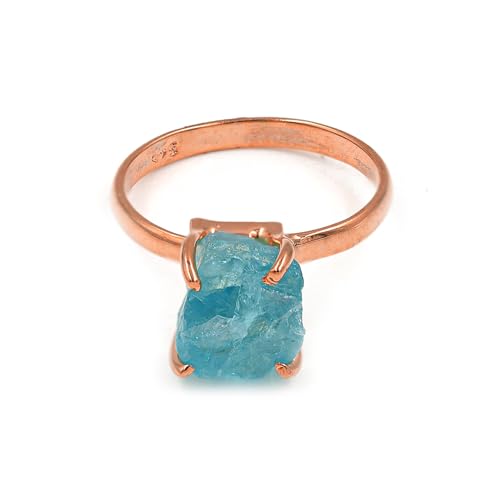 Bague apatite brute naturelle pour homme et femme accessoire bohème quotidien