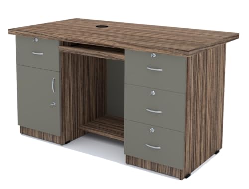 WOODIQ Culture Office Executive Study Table with Multi Storage