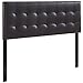 Modway Lily Tufted Faux Leather Upholstered Queen Headboard in Brown