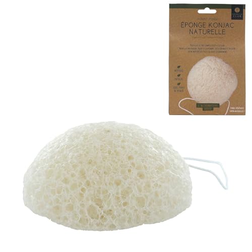 COSMETIC CLUB - SC28967 Esponja Facial Konjac con Carbón de Bambú - Limpieza Profunda - Exfoliación Suave - Apta para Todo Tipo de Piel - 1 Unidad - Blanco - imagen 6