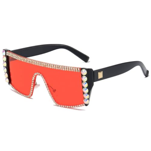 Lunettes de soleil en diamant MUTYNE pour femme chic avec strass vintage et monture oversized grand format