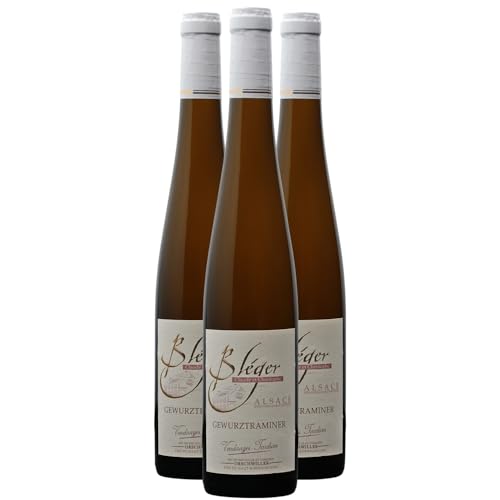 Alsace Gewurztraminer Vendanges Tardives Moelleux - Blanc 2020 - Domaine Claude et Christophe Bléger - Vin Blanc d' Alsace (3x50cl) BIO