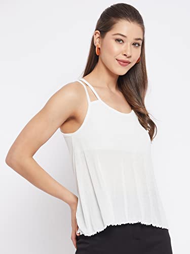 Image of LE BOURGEOIS Women Solid Relaxed Fit Cami Top