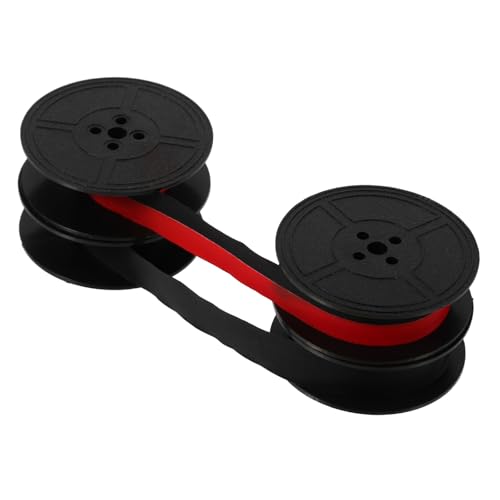 Healeved Cinta de Máquina de Escribir Vintage 2 Piezas Tinta Roja y Negra, Compatible Máquinas Mecánicas Antiguas, Fácil Instalación para Uso en Oficina y Hogar
