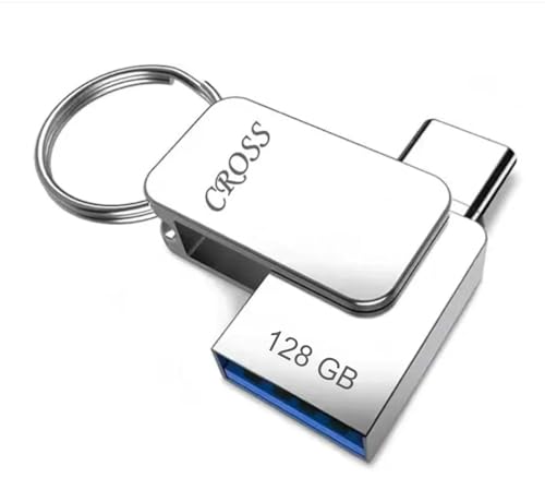 Image of CROSS Pendrive with Type-C Interface Mini Hangable PenDrive Compatible with iPhone 15 /16&17 Series, (USB - Type C, 128 GB)