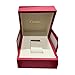 Imagen de ROUREOX Caja Regalo Reloj Mujer Cofre Cuadrado Rojo Diseño Elegante Soporte Protector Regalo Aniversario Boda para Cartier Red Box