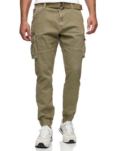 Indicode Herren Kerr Cargohose aus 98% Baumwolle | Cargo Hose für Männer...