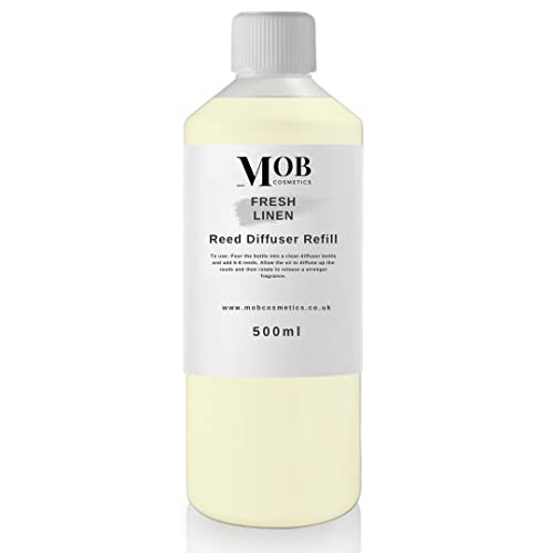 Moments of Bliss Cosmetics 500ml Designer & Fine Fragrance Reed Diffuser Oil Refill - Highly Concentrated - Made to Order! (Fresh Linen)