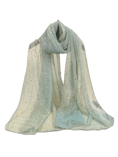 Image of Floerns Women's Sequin Bandana Square Scarf Silk Scarves Mesh Shawl and Wrap for Evening Dresses