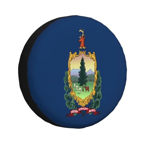 Flag of Vermont Spare Tire Cover Trailer Tire Covers for