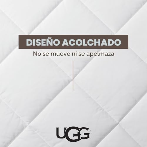 Edredón UGG Aimee Full Queen blanco de microfibra acolchado 90x92 4
