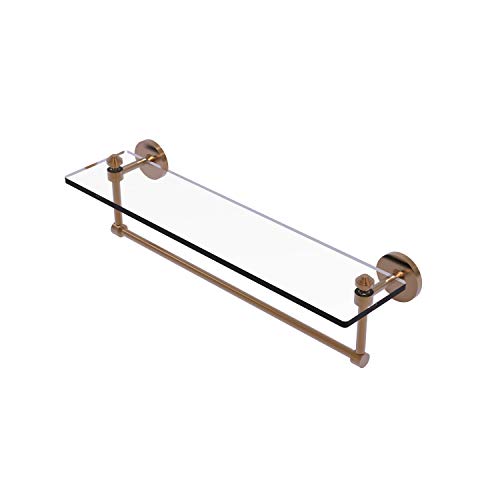 Allied Brass SB-1TB/22-BBR Glass Shelf with Towel Bar, 22-Inch x 5-Inch