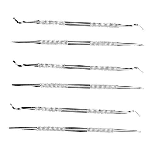 Healeved Nail Care Tools Set 6pcs Stainless Steel Cuticle Scraper Ingrown Nail Tools for Home Use