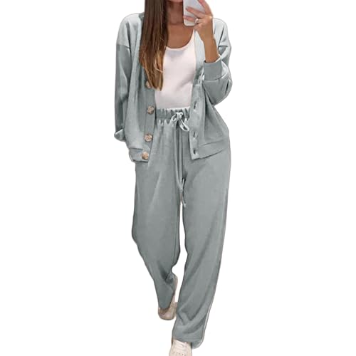 Baimiu Womens Two Piece Sets Fall 2025 Long Pants Button