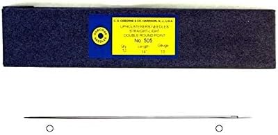 C.S. Osborne 12 Pk. Straight Double Point Needle #505, 14" Long, 13 Gauge