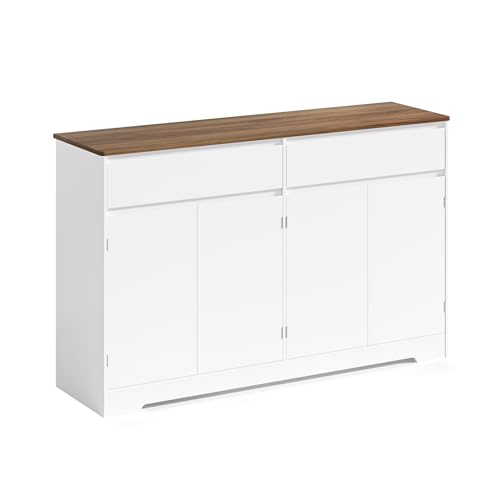 Xbro Aparador de Cocina, Mueble Auxiliar de Almacenaje con Cajón, para Cocina, Salón y Comedor, de Estilo Moderno, 140×40×89 cm