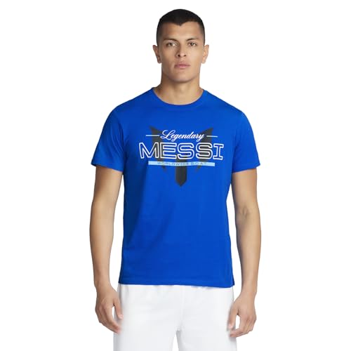 Image of Messi Men's Wingstar Logo Tee, Lifestyle Short Sleeve T-Shirt | Standard Fit with Graphic