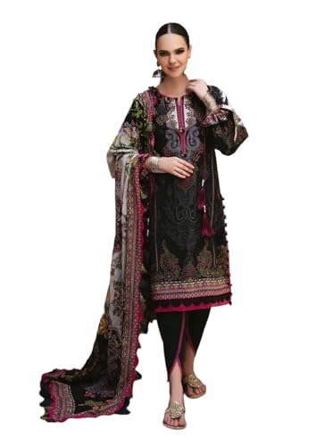 Image of SAMREEN TEXTILE Women's Cotton Floral Printed Unstitched Salwar Suit Dress Material With Dupatta