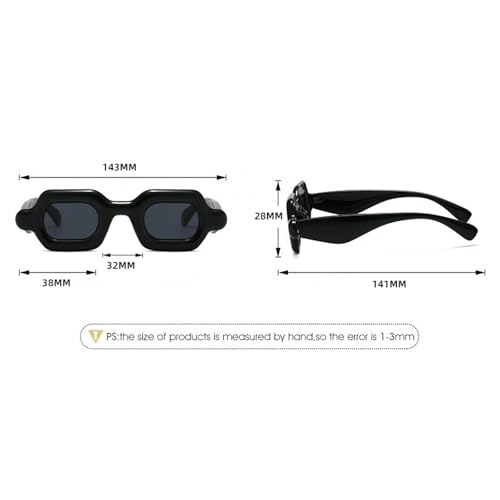 Retro Y2K Candy Color Small Square Women Sunglasses Fashion Designer Unique Wide Legs Men Punk Gradient Shades UV4004