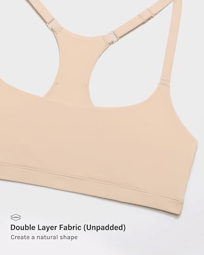 INLYRIC Women's Inbarely Soft Racerback Bralette - Wireless Full Coverage No Padding Unlined Bralette3
