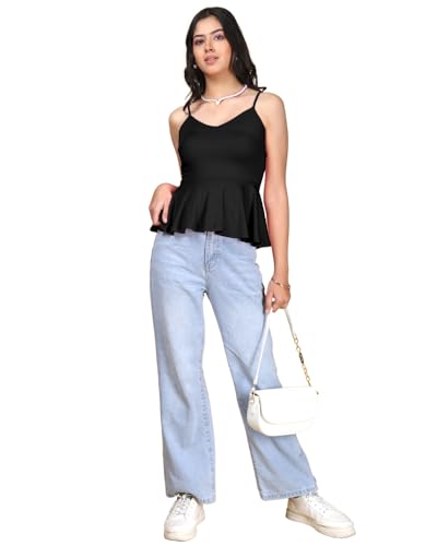 Image of EYEBOGLER Women WEAR Slim FIT Peplum TOP