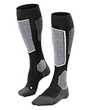 FALKE Damen Skisocken SK6 Pro W Kh Wolle Lyocell Funktionsmaterial warm dünn 1 Paar, Schwarz Black-Mix 3010, 39-40