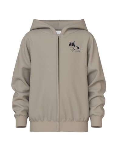 Name IT Jungen Nkmvallen Ls Nreg SWE Card Wh Bru, Pure Cashmere, 134-140 EU