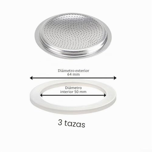 Miniatura 5 de Sello De Junta, Junta De Silicona Para Arandela De Repuesto Ring, Compatible Con Cafeteras Moka Espresso, Hecha De Goma De Silicona Flexible 12 Tazas Tamiz