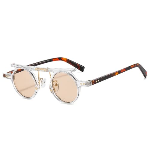 Lunettes de soleil rondes punk rétro UV400 pour en finir avec la fatigue oculaire