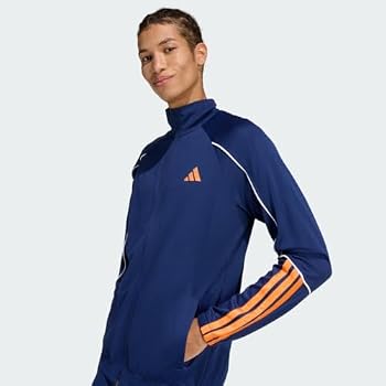 Conjunto de Agasalho Adidas Stadium Três Listras Masculino Azul