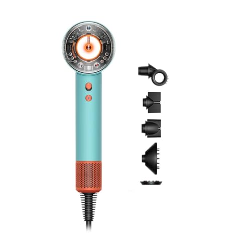 Dyson Supersonic Nural™ Intelligent Hair Dryer|Protects Scalp Health|Fast Drying|No Heat Damage|5 Attachments|7 Styling, 3 Speed & 3 Heat Settings|Unisex Usage|2 Year Warranty (Ceramic Platina)