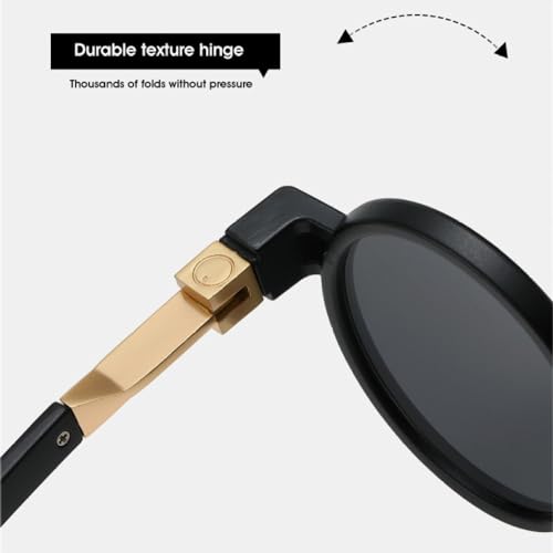 Lunettes de soleil rondes steampunk à cadre dégradé clair de créateur - 5
