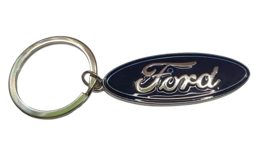 prodigital Llavero con logotipo de la marca de coche, de acero cromado, resistente e inalterable, F_ord_smaltatas, Talla única
