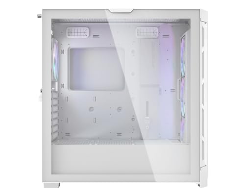 Image of Cougar Gaming Duoface Mid Tower Case Series, Supporting 390mm Graphics Card, Incredible RGB Lighting, Two Distinct Front Panels Included, Mesh and Tempered Glass (Duoface Pro RGB - White)