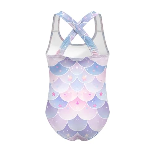 Girls' Swimwear One-Piece Kids Swimsuits with Cross-Back Straps Sleeveless Pool Outfits Ages 5-14 Y for Summer Fun2