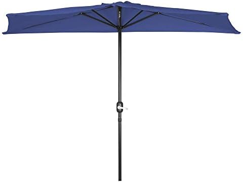 Trademark Innovations Patio Half Umbrella - 9' (Blue)