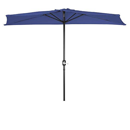 Trademark Innovations Patio Half Umbrella - 9' (Blue) #TOP3
