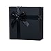 Black Gift Box - 3 Piece Nested Luxury Gift Box Set, Empty Black Gift Boxes with Lids & Ribbon Assorted Sizes Small to Large for Gift Wrapping, Holidays, Bridesmaid & Groomsmen Proposal Gifts, for Him
