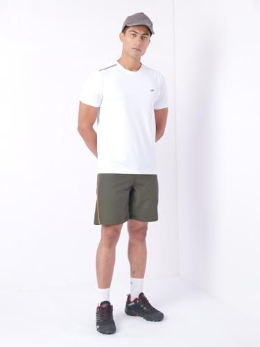 Image of Wildcraft Men's Solid Regular Fit Shorts| Mid Waist with Adjustable Drawcord