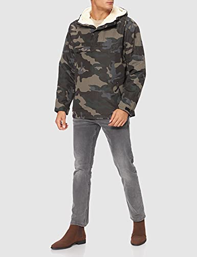 Brandit Men's Windbreaker Sherpa Jacket Dark Camo Size M #TOP1