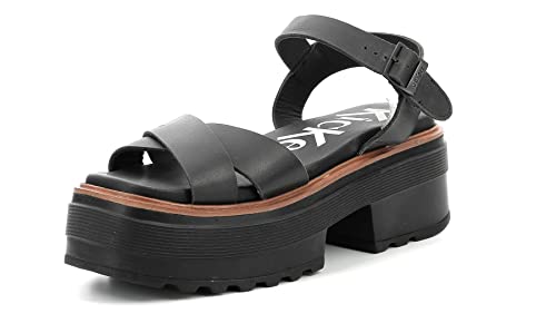 Preisvergleich Produktbild KICKERS Damen Kick-Heko Sandale mit Absatz, Schwarz, 39 EU